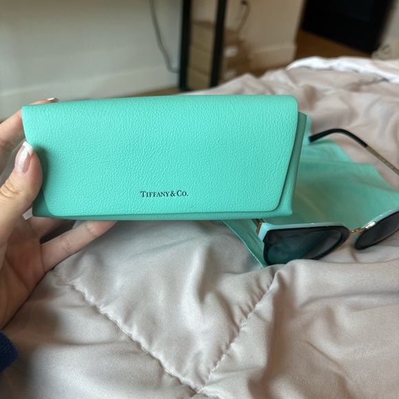 Tiffany & Co. Black Sunglasses with Gold Detail - Picture 5 of 5